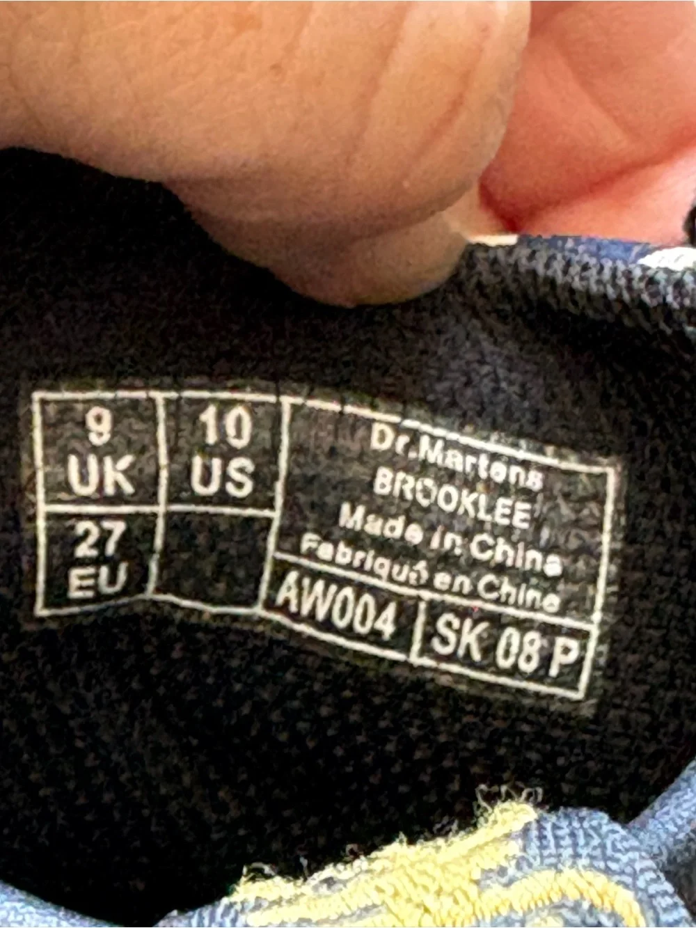 Dr. Martens Brooklee boots distressed Union Jack flag size 10 toddler